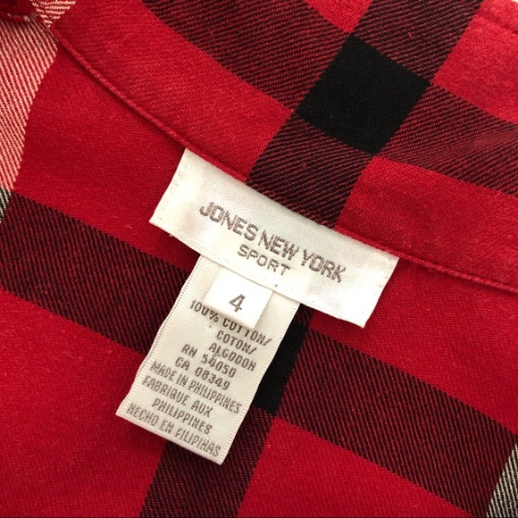 Vintage Jones New York Flannel Shirt Dress - Picture 9 of 9